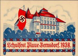 PLAUE-BERNSDORF WK II - SCHULFEST 1938 Künstlerkarte Sign. K.Oestreich I-II - Guerre 1939-45