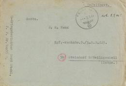 SS Feldpost WK II Brief Mit Inhalt Vom SS-Kriegsberichterstatter Gerd Stahl I-II (altersbedingete Gebrauchsspuren) - Oorlog 1939-45