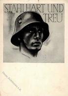 SS-Prop-Ak WK II - STAHLHART Und TREU Als SS-Feldpost 1940, Oben Kleiner Einriß, Sign. Thobu, Selten!! - Oorlog 1939-45