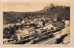 CPA Saint FLOUR Cantal Auvergne Circulé Gare Train Chemin De Fer - Saint Flour