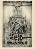 WHW Tag Der Wehrmacht Münster 1939 Künstler-Karte I-II - Guerra 1939-45