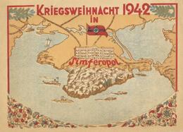Kriegsweihnachten WK II Krim Simferopol Gez. Witthof-Emden Vizeadmiral I-II (kleiner Einriss) - War 1939-45