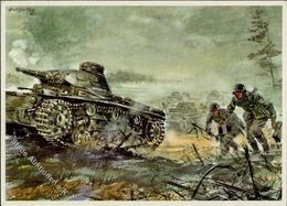 MILITÄR WK II - Wehrmacht Serie 6/2  Infanterie Geht Im Schutz V. Panzerkampfwagen Her I - War 1939-45