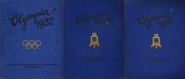 Sammelbild-Album Die Olympischen Spiele 1932 Und 1936 3 Bände Reemtsma Zigarettenfabriken Altona Bahrenfeld Kompl. II - Guerra 1939-45