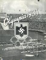 Sammelbild-Album WK II Olympia 1936 2 Bände Zigaretten Bilderdienst Hamburg Bahrenfeld Schutzumschlag Und Schutzkarton I - Oorlog 1939-45