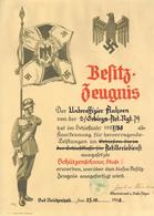 Verleihungsurkunde Besitzzeugnis Schützenschnur Stufe I WK II 1938 I-II - Oorlog 1939-45