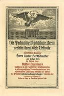 Verleihungsurkunde WK II Berlin (1000) Technische Hochschule Verleihung Des Doktortitels Sign. Bastanier, Hans I-II (Sta - Oorlog 1939-45