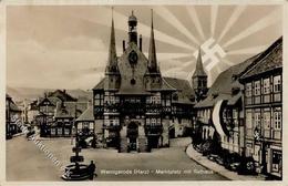 Aufgehende Sonne WK II - WERNIGERODE,Harz Marke Entfernt I-II Fleckig - Oorlog 1939-45