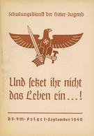 Buch WK II Schulungsdienst Der Hitler-Jugend 4 Hefte 1940/41 Einige Abbildungen II - 5. Zeit Der Weltkriege