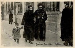 Judaika - Typen Russisch Polen - Rabbiner (rücks. Klebestelle) I-II Judaisme - Judaisme