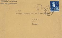 JUDENRAT In LUBLIN - Generalgouvernement-Zensurbrief 30.12.1940 In Die Schweiz I-II - Jodendom