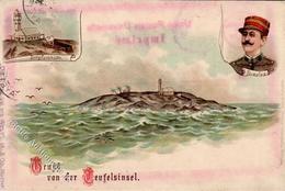 Dreyfuß Französisch-Guayana Teufelsinsel Dreyfusshütte Lithographie 1900 I-II (Marke Entfernt) - Jewish