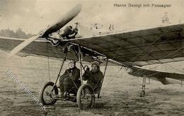 FLIEGER Hanns GEORGI Mit Passagier - I-II - Other & Unclassified