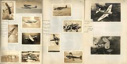 Flugzeug WK II über 80 Fotos, AK's Und Einige Bilder Aus Zeitschriften Alle Beschrieben Und Aufgeklebt I-II Aviation - Sonstige & Ohne Zuordnung