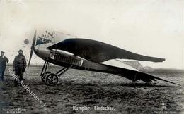 Sanke, Flugzeug Nr. 145 Rumpler Eindecker Foto AK 1913 I-II (fleckig) Aviation - Sonstige & Ohne Zuordnung