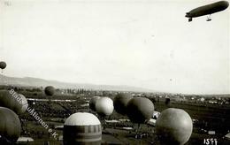 ZÜRICH - GORDON-BENNET WETTFLIEGEN 1909 - Foto-Ak, Ecke Gestoßen, I-II - Autres & Non Classés