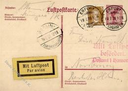 Flugpost 1928, DR, Mi.Nr.P169 U.a., 5 Pf Luftpostkarte Mit 3 Pf Zusatz, Altersspuren, Knitter, DB ERFURT 19.7.28" Und "B - Andere & Zonder Classificatie