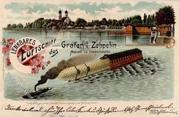 Zeppelin Lithographie 1900 I-II Dirigeable - Aeronaves