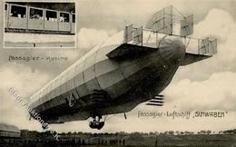 Zeppelin Passagier Luftschiff Schwaben 1911 I-II Dirigeable - Aeronaves