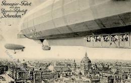 Zeppelin Passagier Luftschiff Schwaben 1911 I-II Dirigeable - Dirigeables