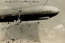 Zeppelin Travemünde (2401) Graf Zeppelin überfliegt Auf Seiner Ostseefahrt Das Schulschiff Großherzogin Elisabeth I Diri - Dirigibili