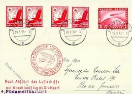 Zeppelin, 1935, Si.299Ba, 4.SAF, 5 Marken, K2 STUTTGART 19.5.35", Nachbringerflug Ab Stuttgart, Karte Nach Rio I-II" Dir - Airships