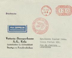 Zeppelin, 1935, Si.311B, 8.SAF, Drucksachenbrief, Freistempler STUTTGART 15.7.35", Best.Stpl. "e", Nach Rio I-II" Dirige - Airships