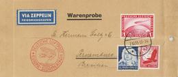 Zeppelin, 1935, Si.324B, 14.SAF, Warenprobe, Umschlag Mit 3 Marken, DB STUTTGART 7.10.35", Best.Stpl. "e", Nach Pernambu - Dirigibili