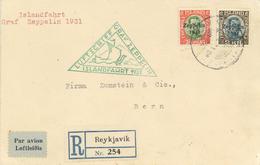 ZEPPELINPOST Sieger 114 D - Zeppelin-R-Brief ISLANDFAHRT 1931 Mit Beiden So-Marken, Sieger 465.- I-II Dirigeable - Dirigibili