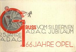 Auto 25 Jahre ADAC U. 66 Jahre Opel Mappe Mit 6 Ansichtskarten 1928 I-II - Sonstige & Ohne Zuordnung