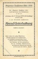 Fahrrad Bregenz (6900) Österreich Abend Unterhaltung Programm Klapp AK I-II (fleckig) Cycles - Altri & Non Classificati