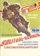 Motorrad Stuttgart (7000) 1 Programmheft Intern. ADAC Solitude Rennen 1952 II - Moto