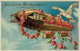 Glückwunsch Ballon Geburtstag Taube 1910 I-II - Other & Unclassified