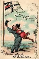 Kolonien SAMOA - Samoa Ist Unser 1898! Sign. A.Thiele I-II Colonies - Unclassified