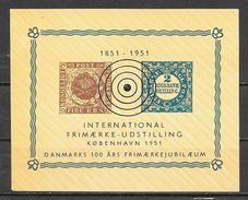 Danemak  Block  International Frimærke - Udstilling KØBENHAVN 1951 - Blokken & Velletjes