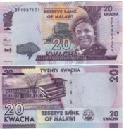 MALAWI  New Date    20 Kwacha   Dated   1st January 2016  UNC  P63c - Malawi