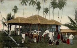 Kolonien Deutsch Neuguinea Hotel In Friedrich Wilhelms Hafen I-II (fleckig) Colonies - Non Classificati