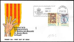 Spagna/Spain/Espagne: FDC, Monastero Di Ripoll, Monastère De Ripoll, Ripoll Monastery - Abadías Y Monasterios