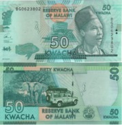 MALAWI  New Date    50 Kwacha   Dated   1st January 2017  UNC    ( P64d ) - Malawi