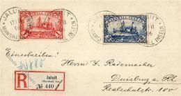 Kolonien Marshall Inseln JALUIT 17.11.06 R-Brief Mi 22,23 Ak-Stpl. Duisburg 16.1.07 Colonies - Zonder Classificatie