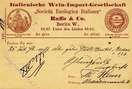Vorläufer 1889 Italienische Wein Import Gesellschaft Berlin I-II Vigne - Unclassified