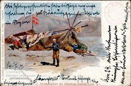 POLAR - SPITZBERGEN - Zeltlager Norwegischer Fangleute In Der Adventbay, 1901, Ecken Gestoßen II - Autres & Non Classés