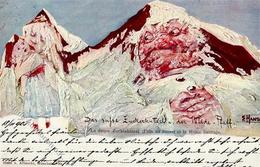 Berggesichter Sign. Hansen Das Süße Zuckerhütl U. Der Wilde Pfaff Künstler-Karte 1908 I-II Face à La Montagne - Contes, Fables & Légendes