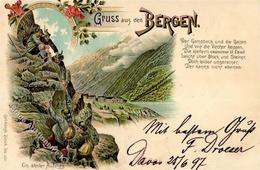 Gruss Aus Den Bergen Litho 1897 I-II (Bug) Montagnes - Other & Unclassified