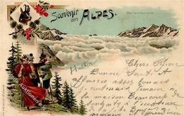 Gruss Aus Den Bergen Litho 1899 I-II Montagnes - Autres & Non Classés