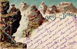 Gruss Aus Den Bergen Litho 1903 I-II Montagnes - Other & Unclassified