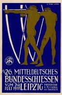 Schützenfest Leipzig (O7000) 26. Mitteldeutsches Bundesschiessen Künstlerkarte 1911 I-II - Altri & Non Classificati