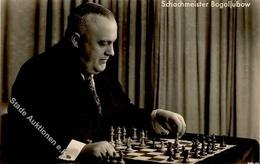 Schach Schachmeister Bogoljubow Mit Original Unterschrift Foto-Karte I-II - Scacchi