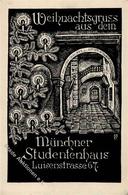 Studentika MÜNCHEN - WEIHNACHTEN Aus Dem Münchener Studentenhaus, Luisenstrasse I-II - Andere & Zonder Classificatie