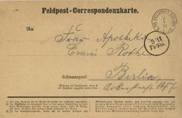 Feldpost Correspondenzkarte 1870 I-II - Collezioni (senza Album)